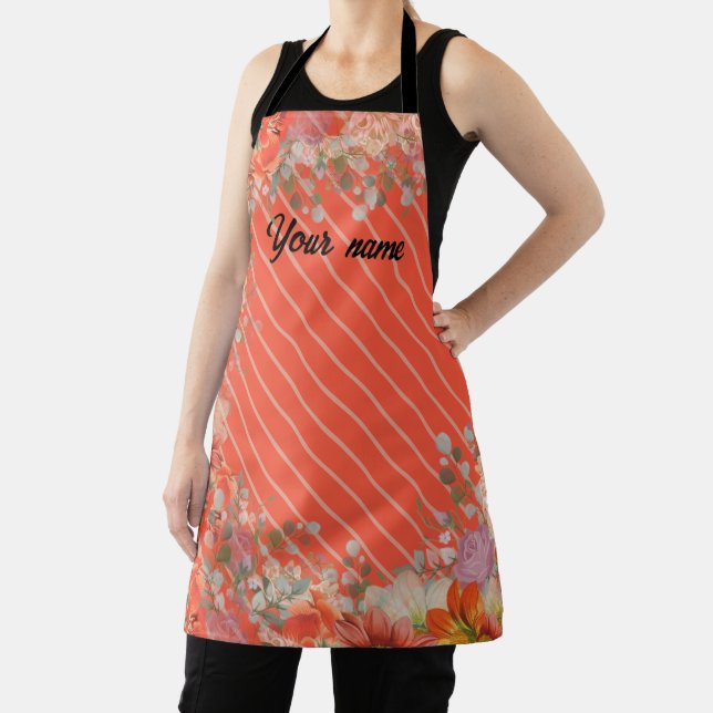 Tablier Cuisine florale rustique élégante (Insitu)