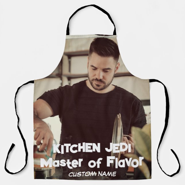 Tablier Cuisine Jedi : Maître de Saveur - Cadeau personnal (Recto)