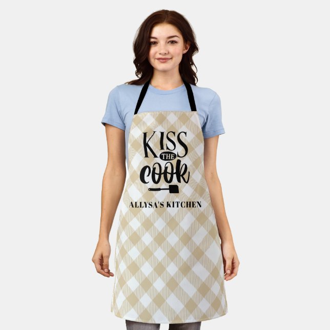 Tablier Cuisine Kiss The Cook (Porté)