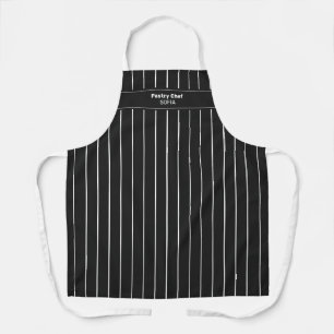 Tablier Cuisine noir et blanc à l'arc