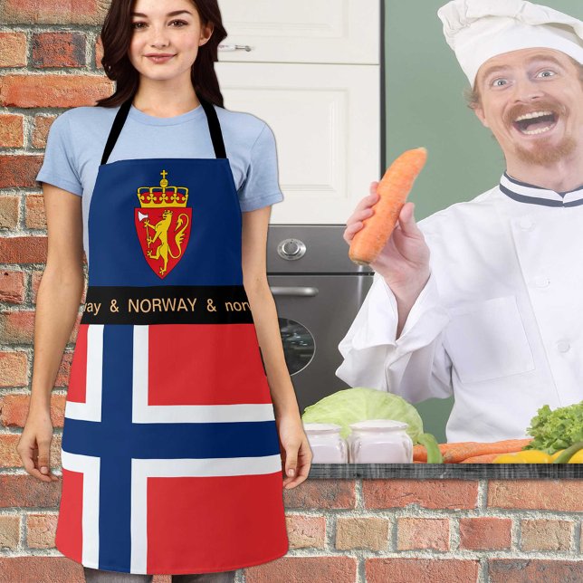 Tablier Cuisine Norvège & Norvège Drapeau Cuisine Chefs (Créateur téléchargé)
