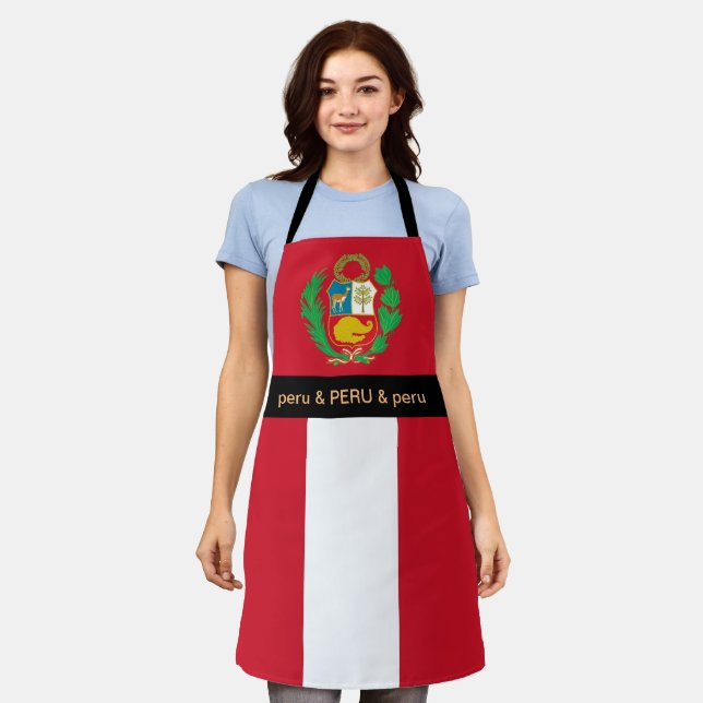 Tablier Cuisine Pérou, cuisine des chefs du drapeau péruvi (Porté)