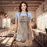 Tablier Cuisine personnalisée Bois de cuisine rustique<br><div class="desc">Cette conception peut être personnalisée en choisissant l'option personnaliser pour ajouter du texte ou apporter d'autres modifications. Si ce produit a la possibilité de transférer la conception à un autre article, s'il vous plaît assurez-vous d'ajuster la conception pour s'adapter si nécessaire. Contactez-moi à colorflowcreations@gmail.com si vous souhaitez avoir cette conception...</div>