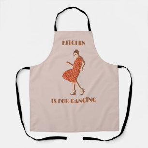 Tablier Cuisine pour danser orange-beige Apron