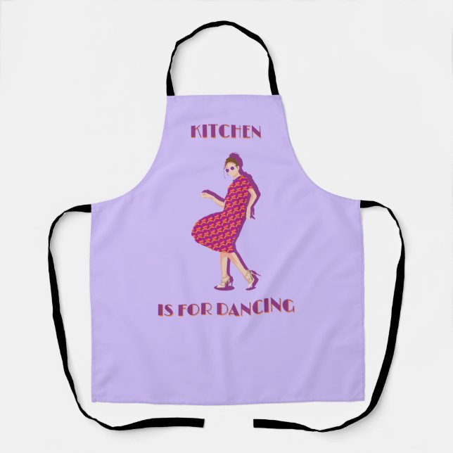Tablier Cuisine pour la danse violet (Recto)