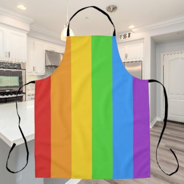 Tablier Cuisine Pride : Drapeau Arc-en-ciel (Créateur téléchargé)