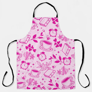 Tablier cuisine repas thé mignon café girly rose