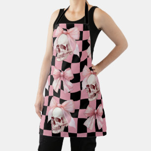 Tablier Cuisine Rose Squelette Halloween Cool