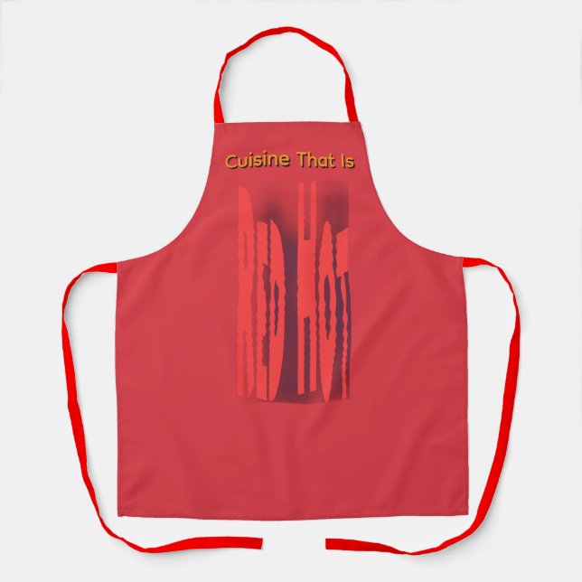 Tablier Cuisine Rouge Chaud (Recto)