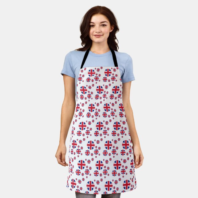 Tablier Cuisine Royaume-Uni & British Drapeau Union Jack C (Porté)