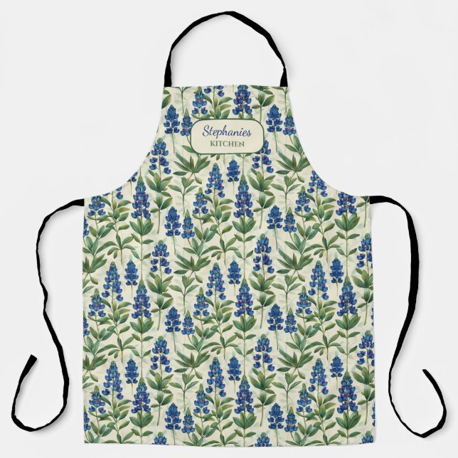 Tablier Cuisine Texas Bluebonnet Apron Lupine (Recto)