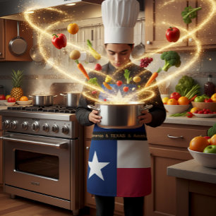 Tablier Cuisine Texas & Texas Flag America / Cuisine Chefs