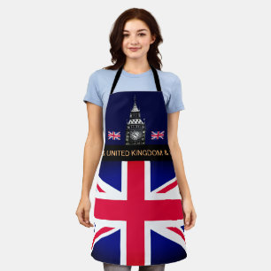 Tablier Cuisine UK & British Flag, cuisine Big Ben Chefs