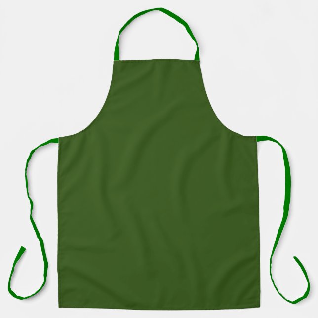 Tablier Cuisine verte d'olive Chef cuisinier (Recto)