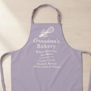 Tablier Cuisine violette personnalisée de la boulangerie d