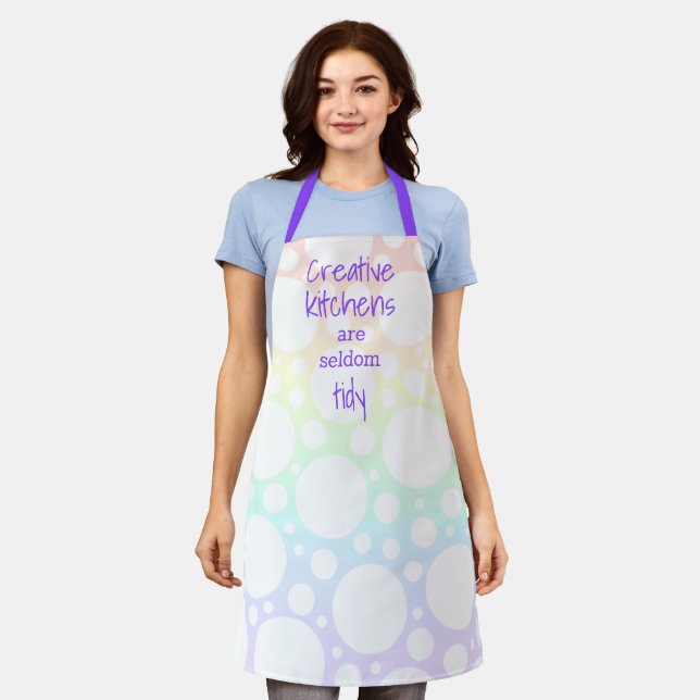 Tablier Cuisines créatives sont rarement Tidy Rainbow Apro (Porté)