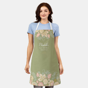 Tablier Cuisinier de cuisine florale élégante de campagne