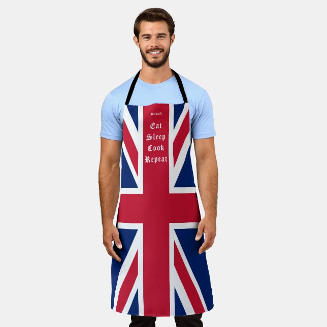 Tablier Cuisinier de sommeil Répéter Union Jack Nom person (Porté)