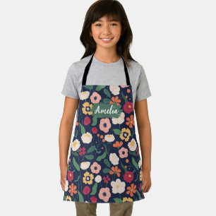 Tablier Cuisinier Floral Enfants Cuisinier Personnalisé Ap
