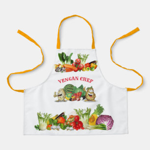 Tablier Cuisinier végétarien coloré Texte personnalisé Enf