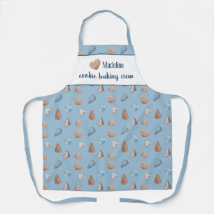 Tablier Cuisinière biscuit Crew Blue Personnalisé