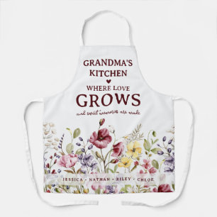 Tablier Cuisson de fleurs sauvages personnalisée de la cui