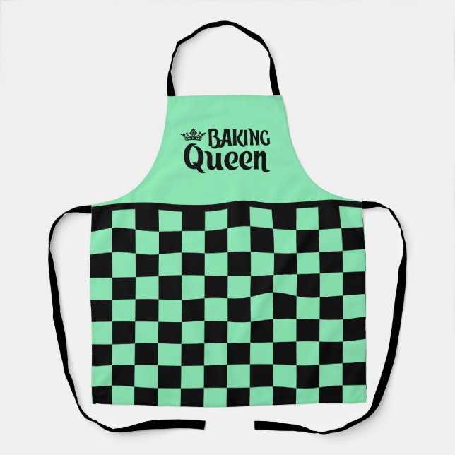 Tablier Cuisson mignonne Queen word art (Recto)
