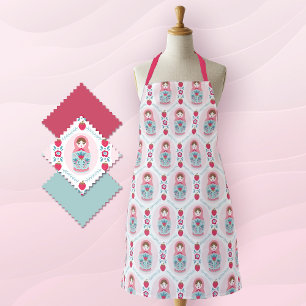 Tablier Cuisson Motif rose