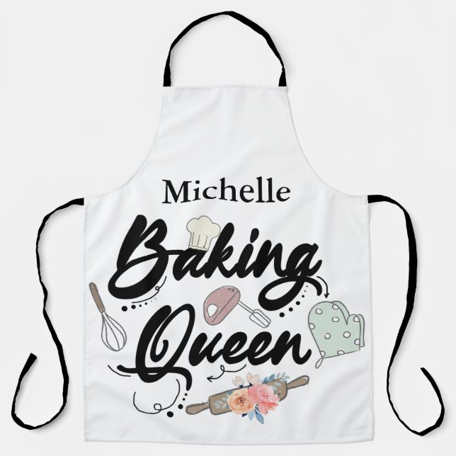 Tablier Cuite Queen Cuisine Personnalisée (Recto)