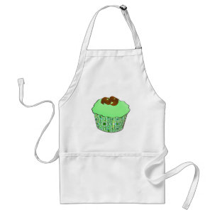 Tablier Cupcake au chocolat congelé à la menthe, Arrière -