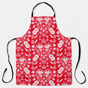 Tablier Cupcake Baking Folk Art
