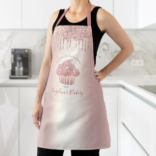 Tablier Cupcake Boulangerie Rose Gold Girly Parties scinti
