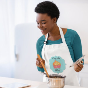 Tablier Cupcake Diva Blue Custom Apron