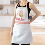 Tablier Cupcake Pink Gold I Bake Modern Bold Typographie<br><div class="desc">Voici une façon merveilleuse d’ajouter à l’amusement de la cuisson, ainsi que de promouvoir davantage votre entreprise. Ajoutez un éclat supplémentaire à vos aventures culinaires chaque fois que vous portez ce tablier élégant, sophistiqué, simple et moderne. "I bake" en gras rose foncé et poussiéreux, typographie, un cupcake rose et or...</div>