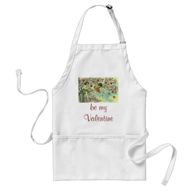Tablier Cupidons de la Saint-Valentin victorienne Arbre cœ (Devant)