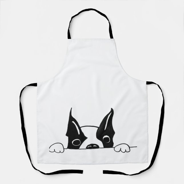Tablier Curieux chien Apron (Recto)