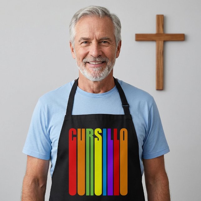 Tablier Cursillo Texte Allongé Coloré Foi Chrétienne (Créateur téléchargé)