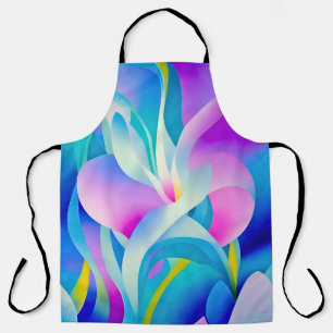 Tablier Curvy Floral Pastel Abstrait