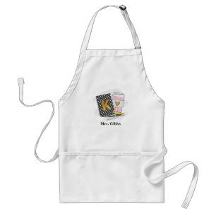 Tablier Custom Black Kindergarten Enseignant Art Baking