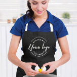 Tablier Custom Business Promotion Personalized White Logo<br><div class="desc">Enhance your professional image and promote your business with these customizable white logo aprons. Perfect for various industries and occasions, these aprons allow you to showcase your logo and create a cohesive and branded look for your staff or corporate event. Whether you own a restaurant, cafe, retail store, or any...</div>