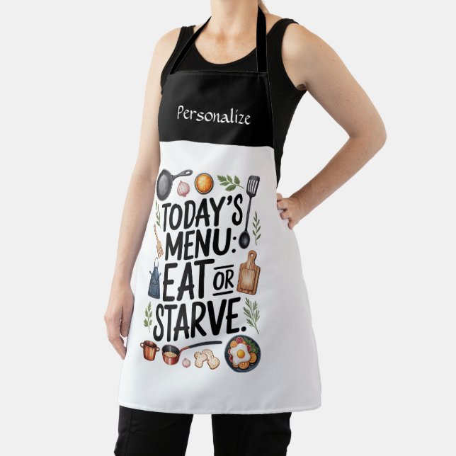 Tablier Custom Kitchen Wear and Attitude Quote Personalize (Insitu)