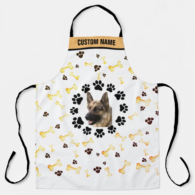 Tablier Custom Name Pet Memorial Apron - Elegant Dog, Cat (Recto)