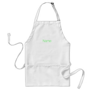 Tablier Customize personalize NAME monogram neon green