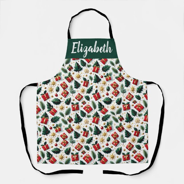 Tablier Customized Playful Christmas Apron (Recto)
