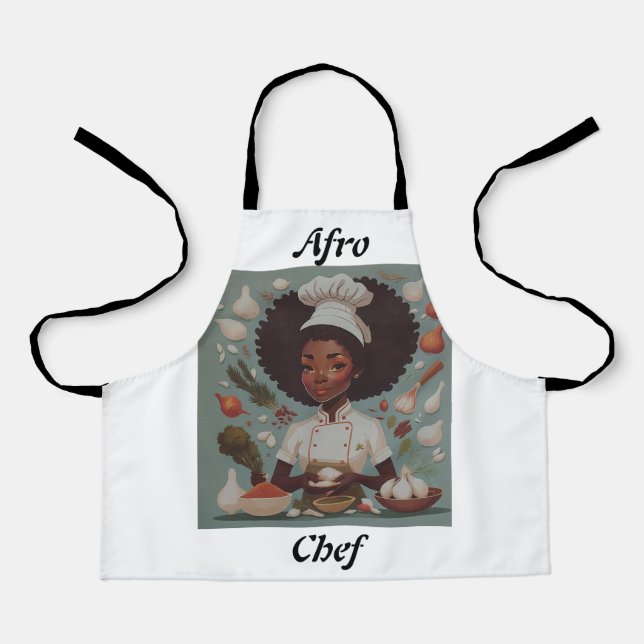 Tablier Cute Afro Chef Apron (Recto)