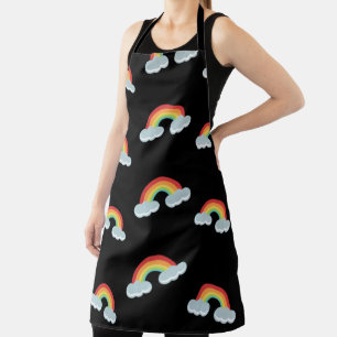 Tablier Cute arc-en-ciel avec Motif nuages