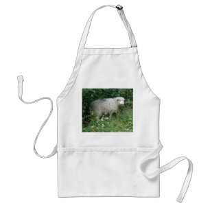 Tablier Cute Blanc Fluffé Manger Apron