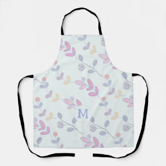 Tablier Cute Botanique Pastel Feuille Motif