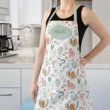 Cute botanique pastel motif floral nom personnalis