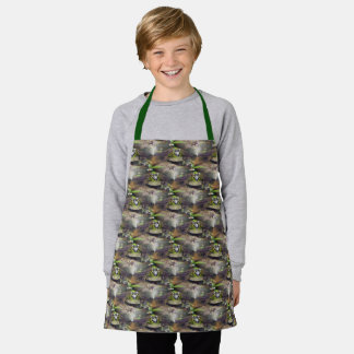Tablier Cute Bullfrog Visage Animal Nature Motif